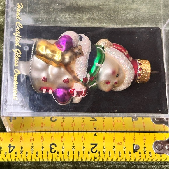 Vintage Christmas Ornament Handcrafted Glass Jeweled‎ Snowman Unique Treasures - Picture 15 of 17